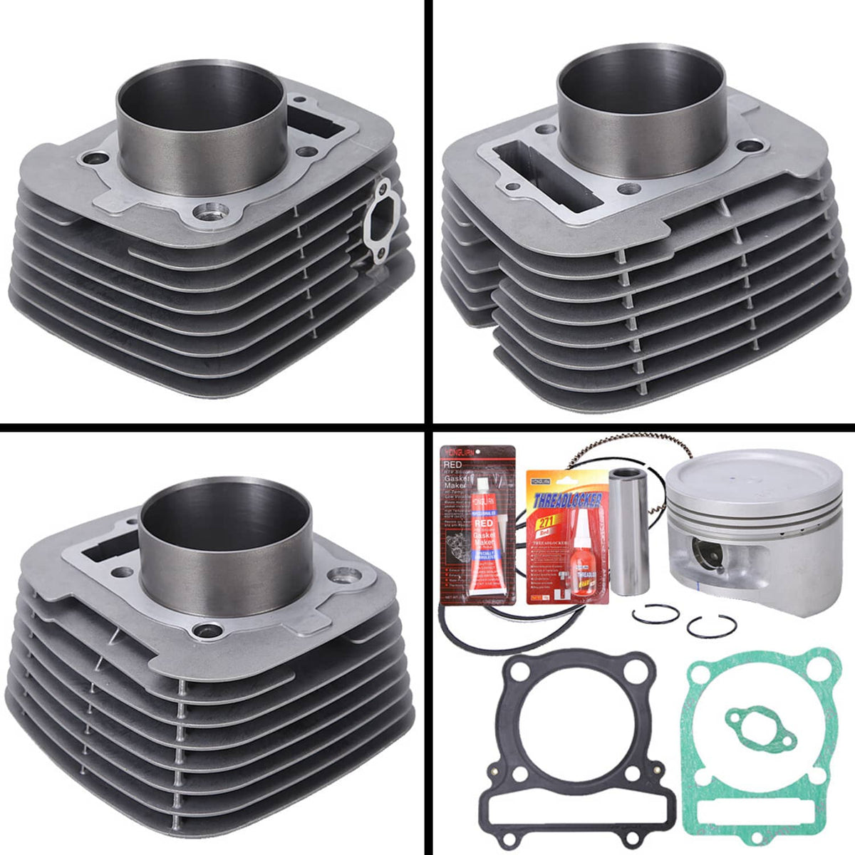 Solidspare For Yamaha Kodiak 400 1993-1999 Top End Kit Cylinder Piston Gaskets Big Bear 400