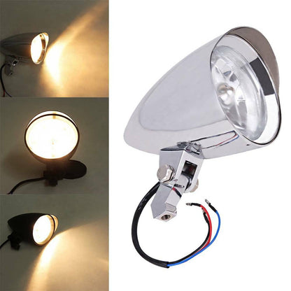 Solidspare Motorcycle Bullet Headlight For Harley Dyna Sportster XL Softail Bobber Chopper