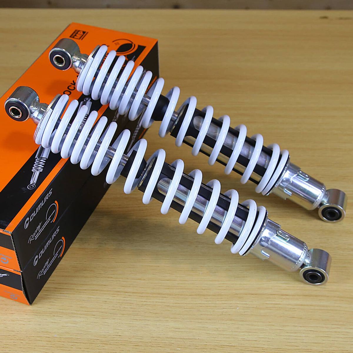 Solidspare 2x Front Shocks Absorber 1987-2006 Fit For Yamaha Banshee YFZ350 Springs WHITE