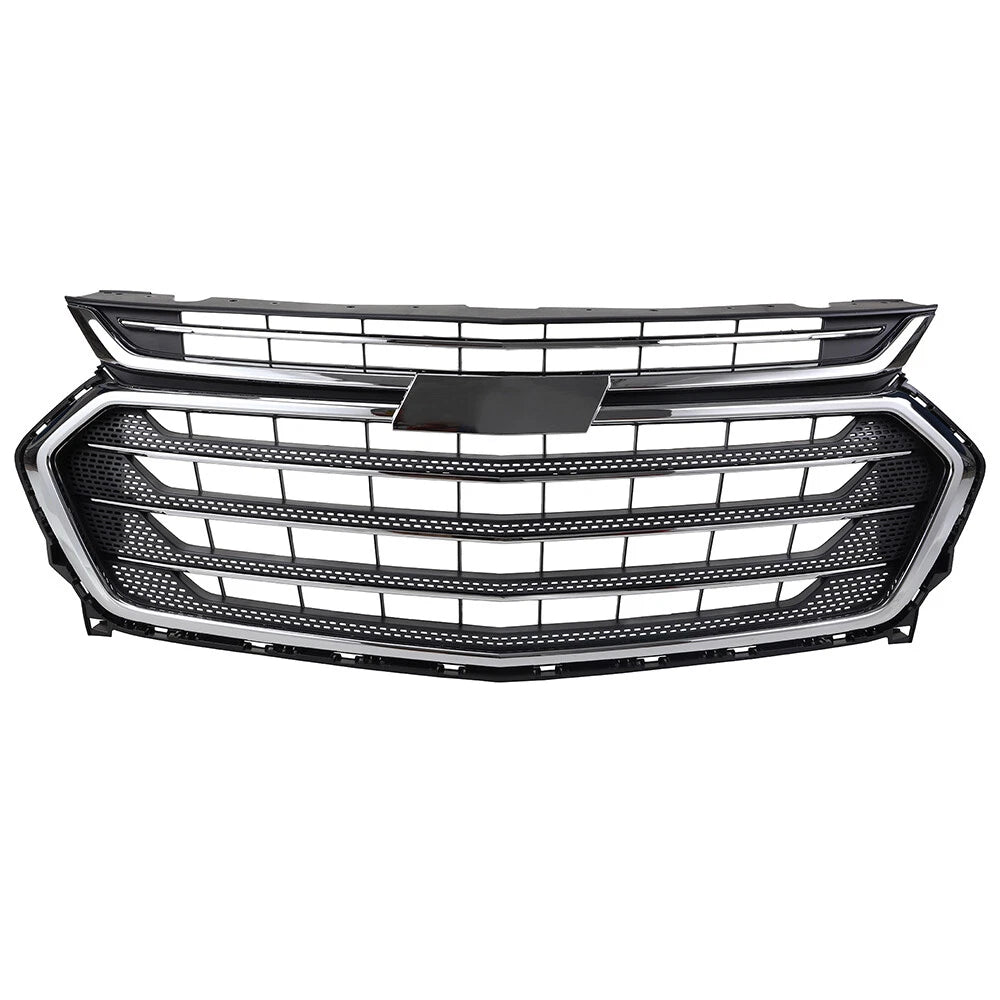 Chrome Front Bumper Upper+Lower Grille For Chevrolet Chevy Traverse 2018 19-2021