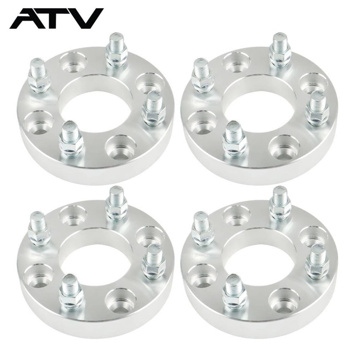 Solidspare 4PCS 1" Wheel Spacers 4x4 4x101.6 1/2"x20 For Golf Carts For EZGO Club Cars