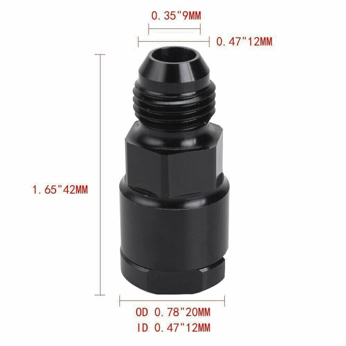 Solidspare 2Pcs 6AN Fuel Adapter Fit For To 3/8 & 5/16 GM Quick Connect W/Thread EFI Female