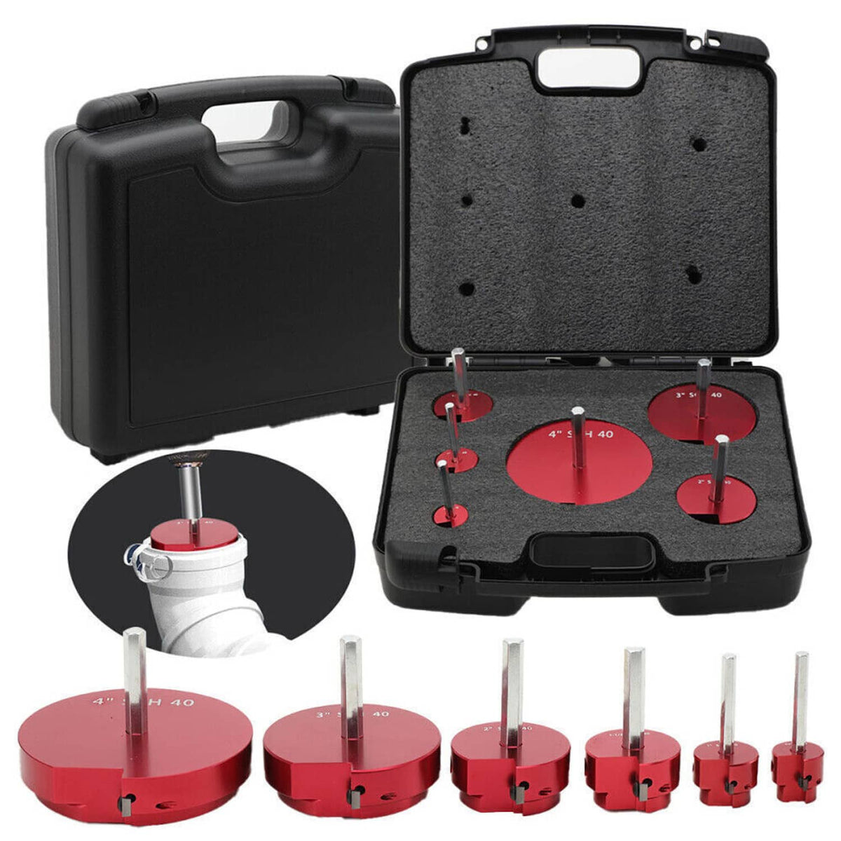 Solidspare New For Reed Tool Clean Ream Extreme Plastic Pipe Fitting Reamer Kit w/box PPRK6