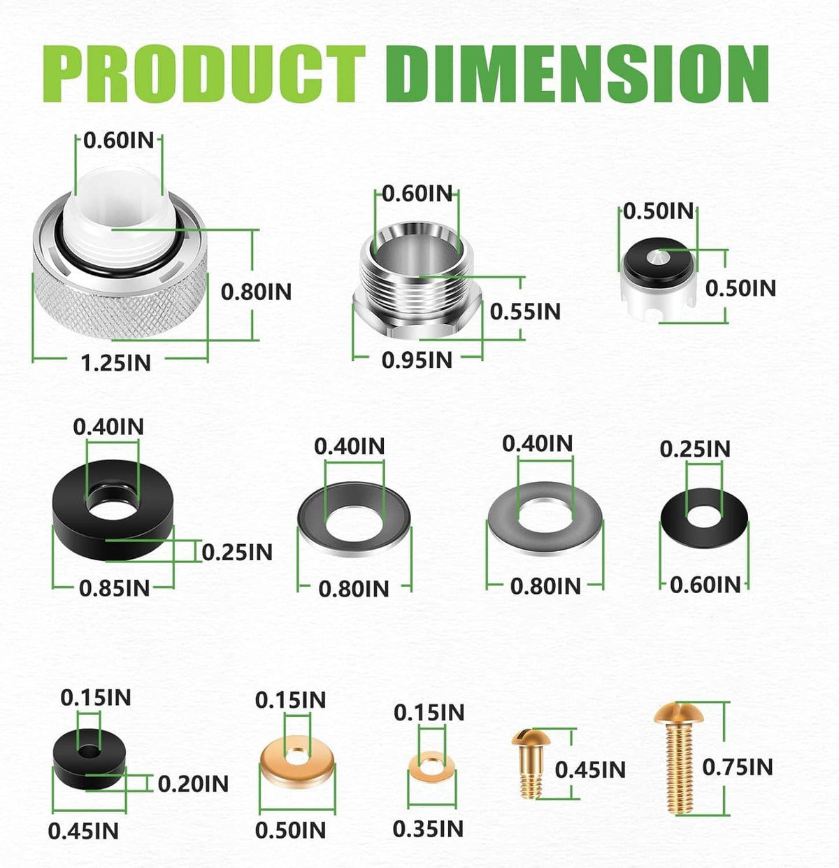 Solid Spare RK-Z1345 Wall Hydrant Repair Kit for Zurn Z1345 Series Faucet 66955-198-9