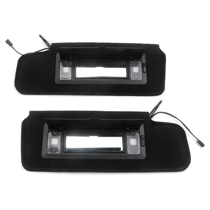 Solidspare Pair Sun visors w/Vanity Mirror & LED Light For 1984-1996 Chevy Corvette C4 5.7L
