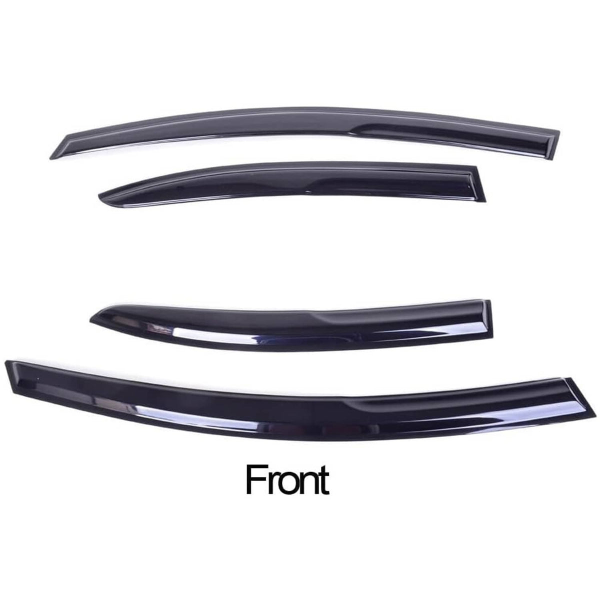Solidspare Black Window Visor Vent Rain Guards For 2013-2017 Honda Accord Sedan 4 Door