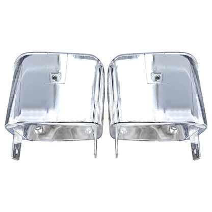 Solid Spare Pair For Chevrolet Camaro Z28 Z-28 1978 1979 1980 1981 Park Light Bezels Chrome