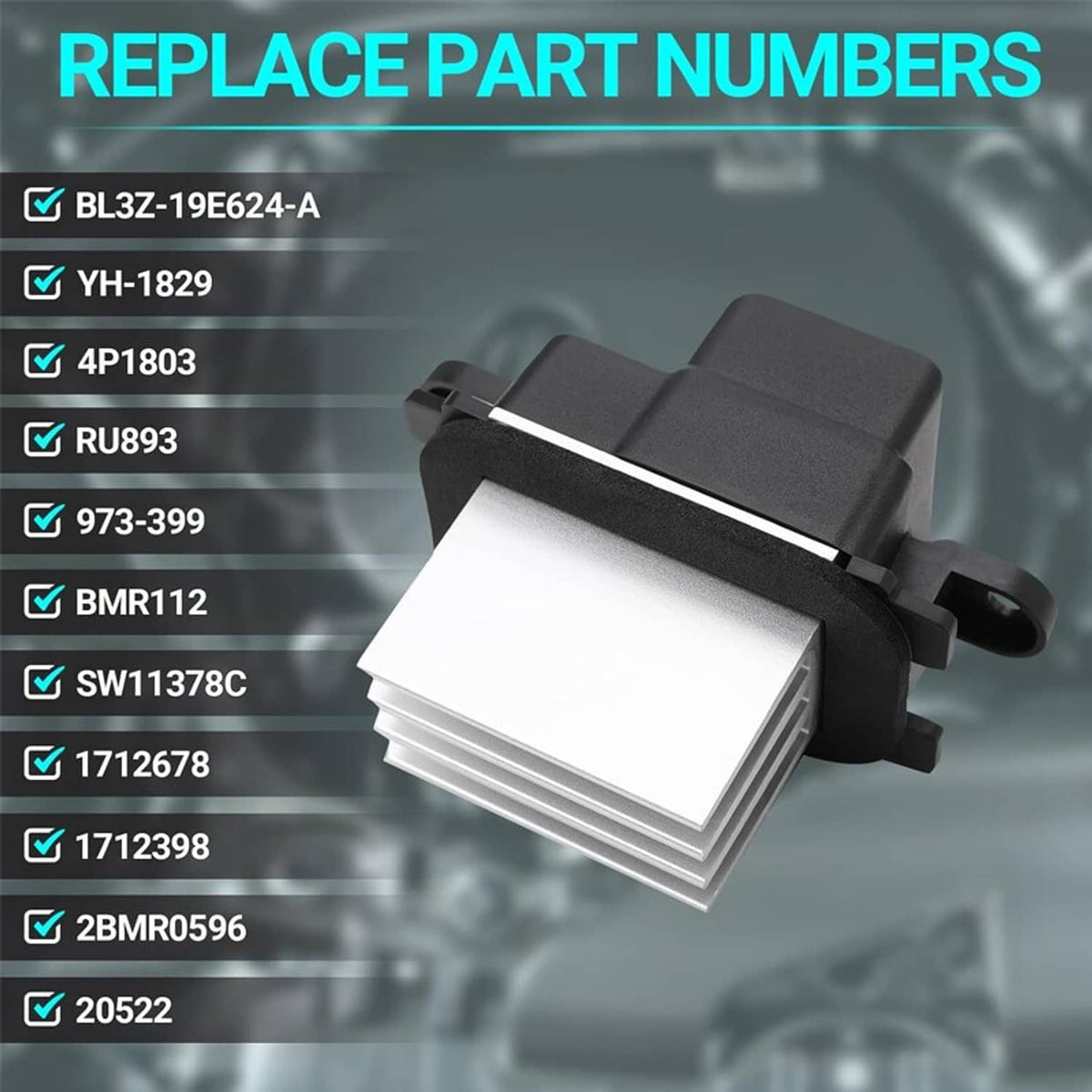 Solidspare Heater Fan HVAC AC Blower Motor Resistor Control Module For Ford F150 Navigator