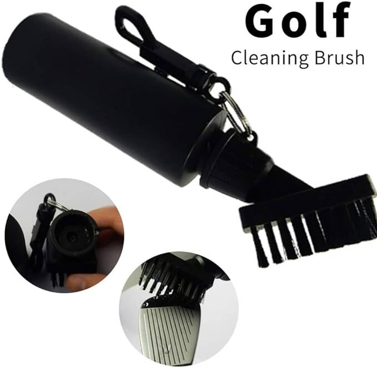Solid Spare Golf Club Cleaner Brush Groove Cleaner with Water Bottle for Golf Ball Club