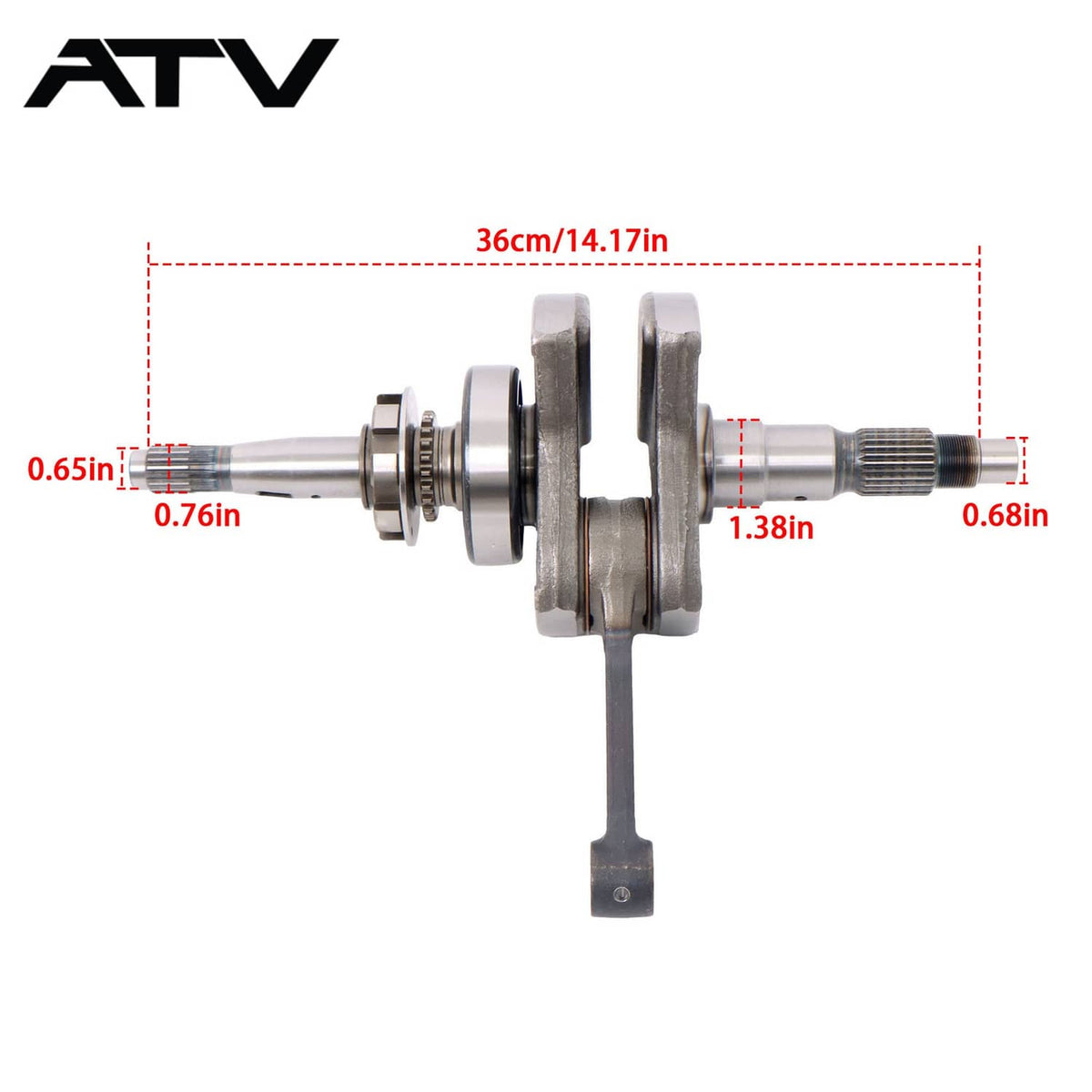 Solidspare Taper Ratio 1:5 Crankshaft For HiSun 500 P004000132000000 Crank ATV Massimo MSU