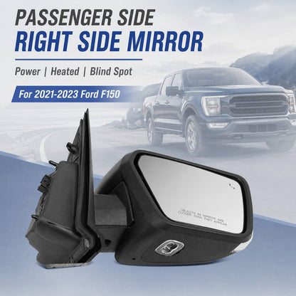 Solidspare Passenger/Right Side Mirror Power Heated Blind Spot For 2021-2023 Ford F150