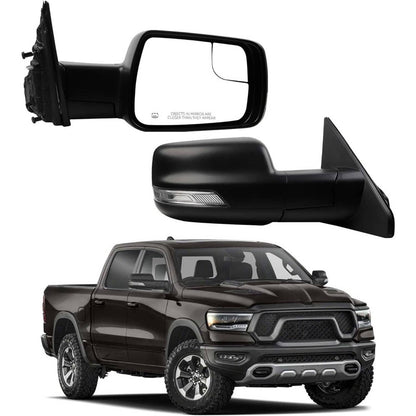 Solidspare New Heated Mirror w/Power Fold Signal Light Right For 19-24 Ram 1500 68276500AH