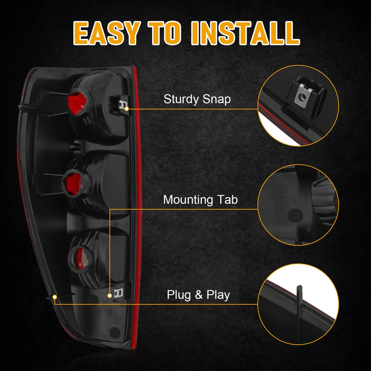 Solidspare Pair Tail Lights Lamps Left + Right For 2004-12 Chevy Colorado GMC Canyon Pickup