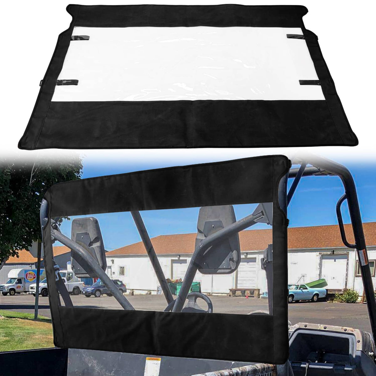 Solidspare UTV Back Panel Rear Window Windshield for Rhino 450 660 700 Massimo MSU500 New