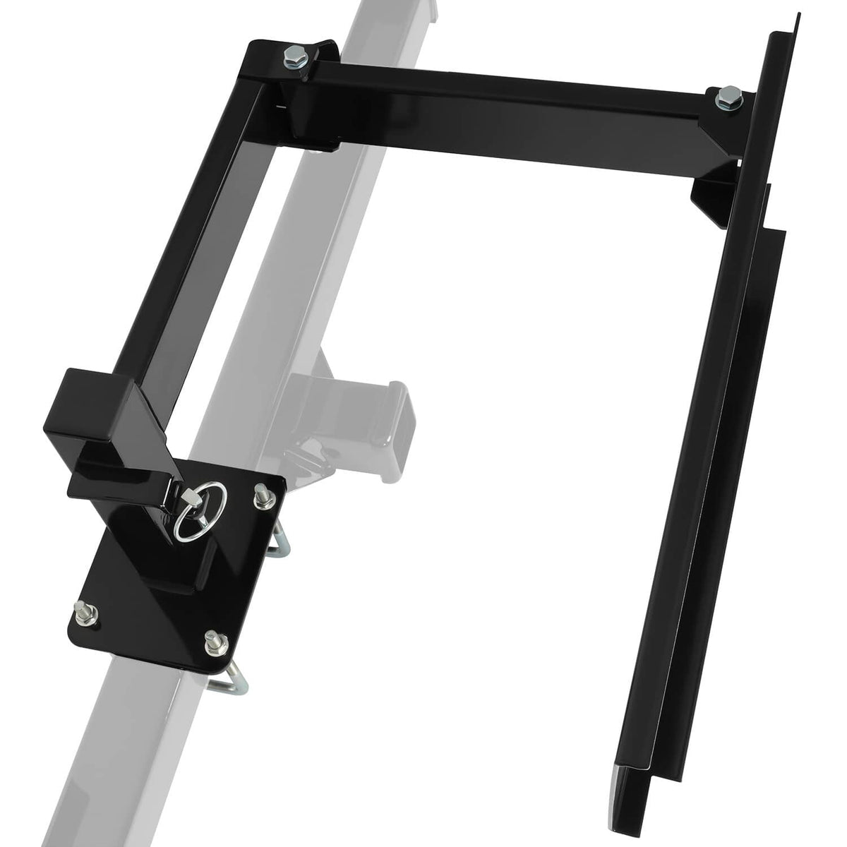 Solidspare Universal  Powder Coated Black Bumper-Mounted Swing Arm Assembly For Grilling