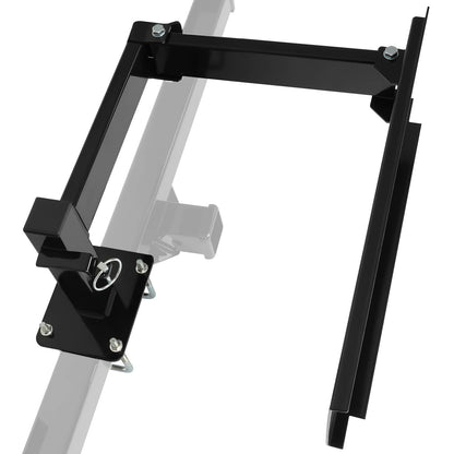 Solidspare Universal  Powder Coated Black Bumper-Mounted Swing Arm Assembly For Grilling