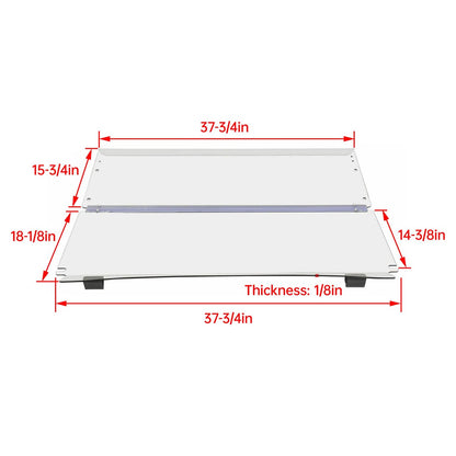 Solidspare Windshield For Club Car Precedent 2004 - Up Folding Clear Golf Cart Windscreen