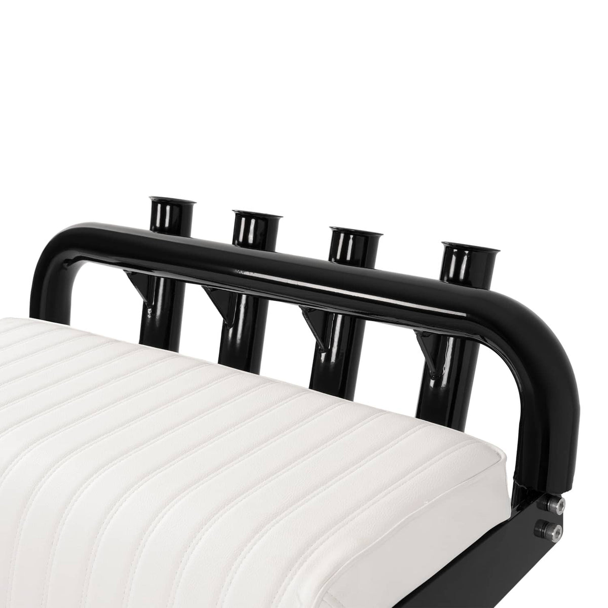 Solidspare 29" Leaning Post Seat W/ 4 Rod Holders Aluminium Boat Seat For Centre Console