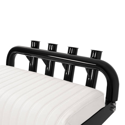 Solidspare 29" Leaning Post Seat W/ 4 Rod Holders Aluminium Boat Seat For Centre Console