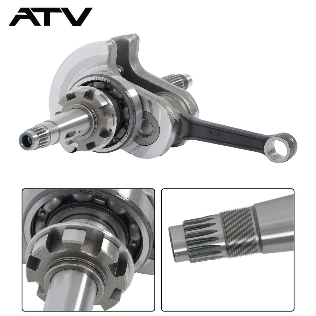 Solidspare Crankshaft w/Connecting Rod For HISUN 550 4X4 taper ratio 1:7 P015000132000100