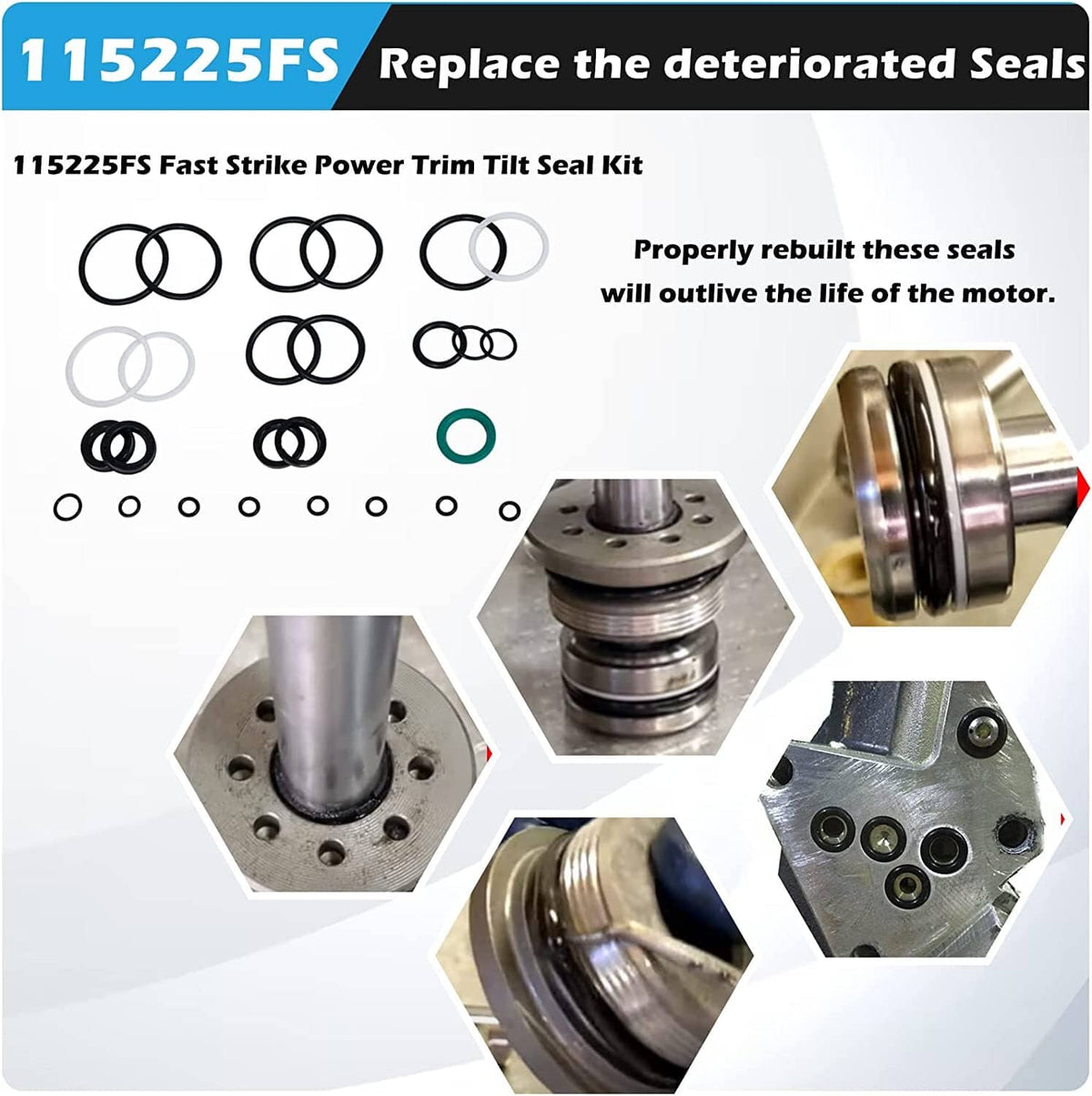 Solid Spare 115225FS Seal Kit for Yamaha, Trim/Tilt Pin Wrench MT0006 & MT0009 (Set of 3)