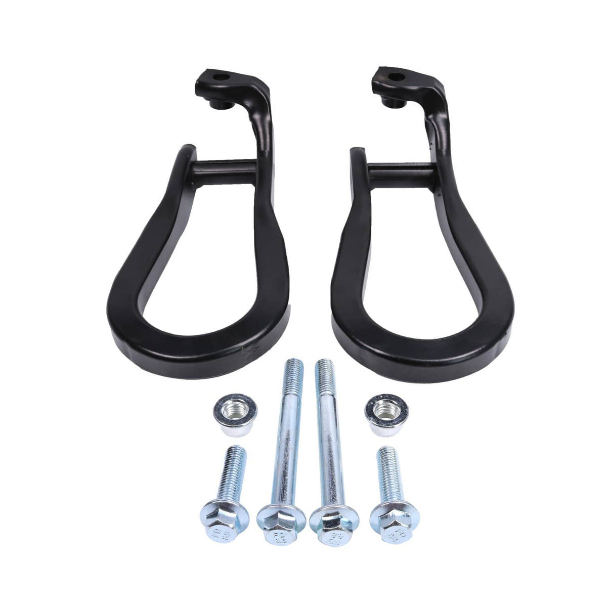 Solidspare Pair Black Tow Hooks Kit 84072464 For 2015-2019 Silverado Sierra 2500HD & 3500HD