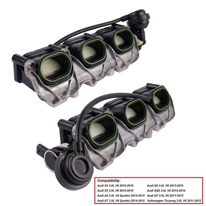 Solidspare Intake Manifold Pair L+R for Audi S4 S5 A6 A7 Q5 Q7 2010-2016 OE# 06E133109AF