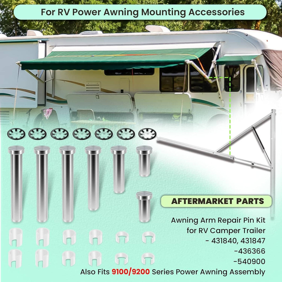 Solid Spare Awning Arm Repair Pin Kit for Power Rv CamperTrailer 431840 540900 431847 436366