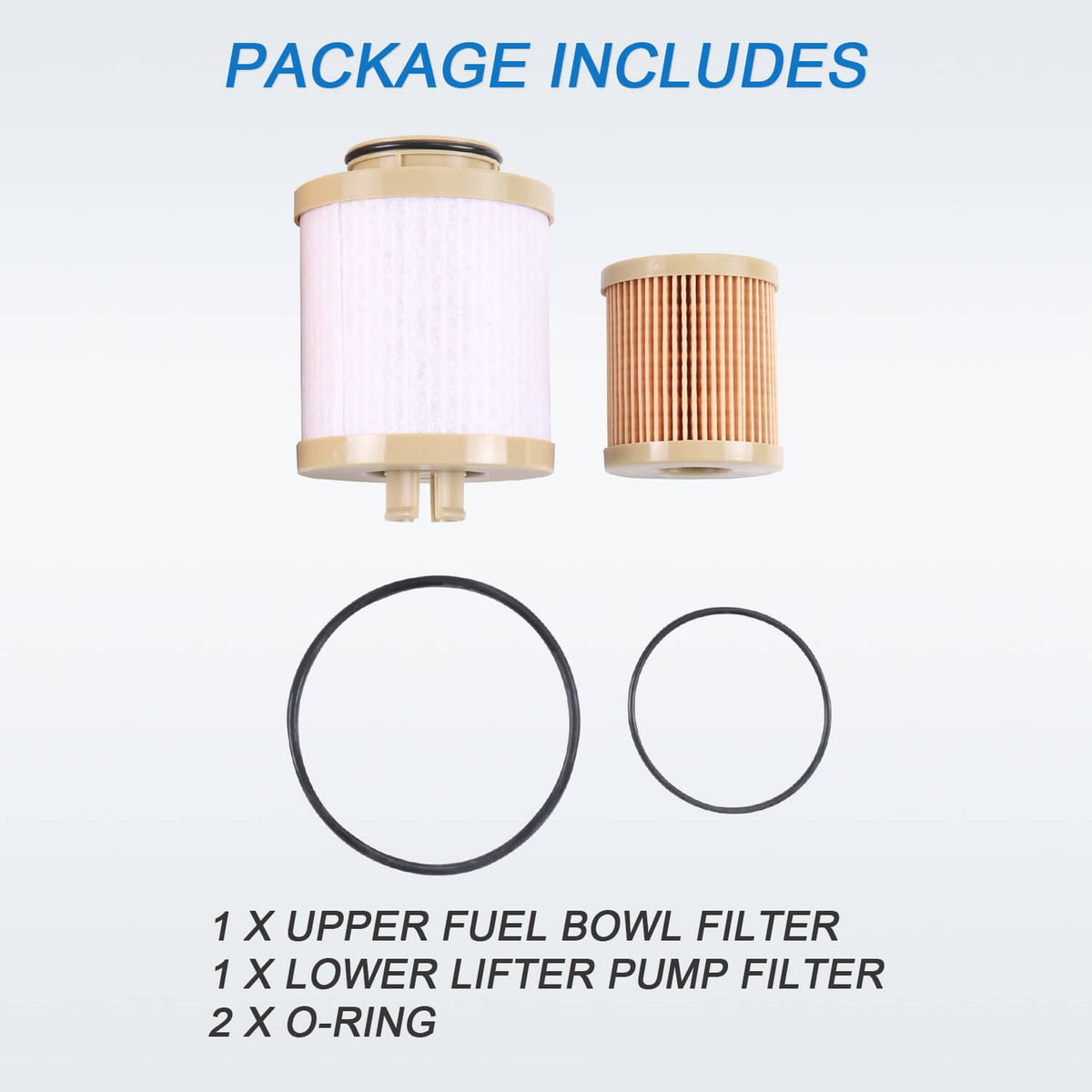 Solidspare FOR Ford Fuel Filter Diesel 6.0 F250 F350 F450 Powerstroke FD-4604 FD-4616 NEW