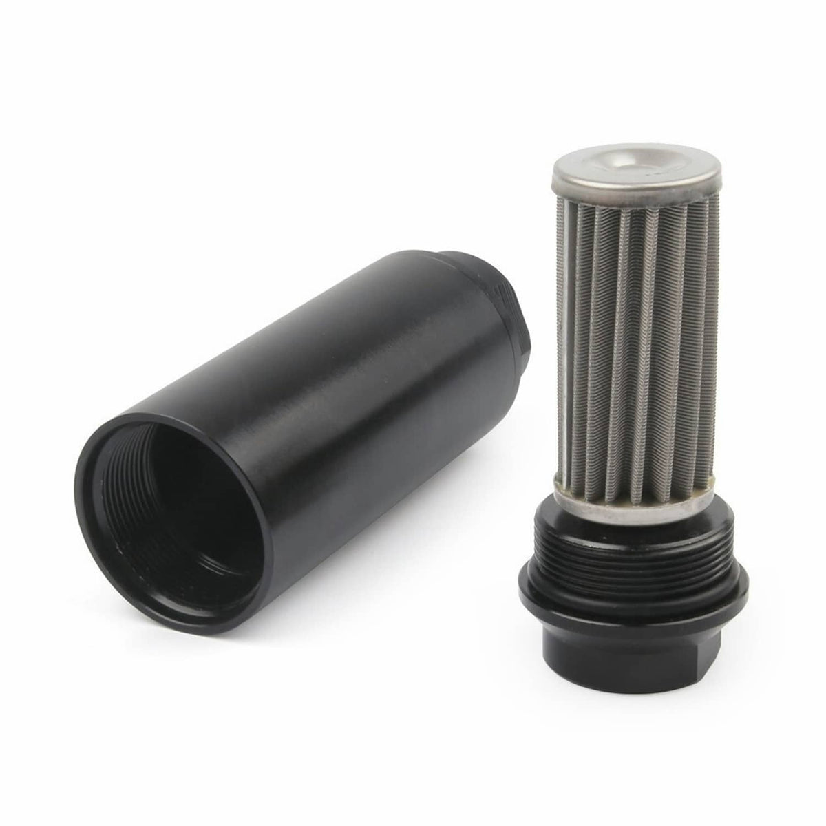 Solid Spare Universal Racing In-Line Fuel Filter AN6 AN8 AN10 Adapter 40 Micron Cleanable