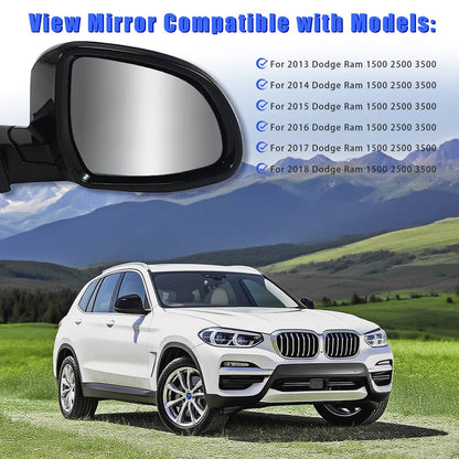 Solidspare Fits BMW 320i 330i 330e 2019-2023 Passenger Right Mirror With Blind Spot Black