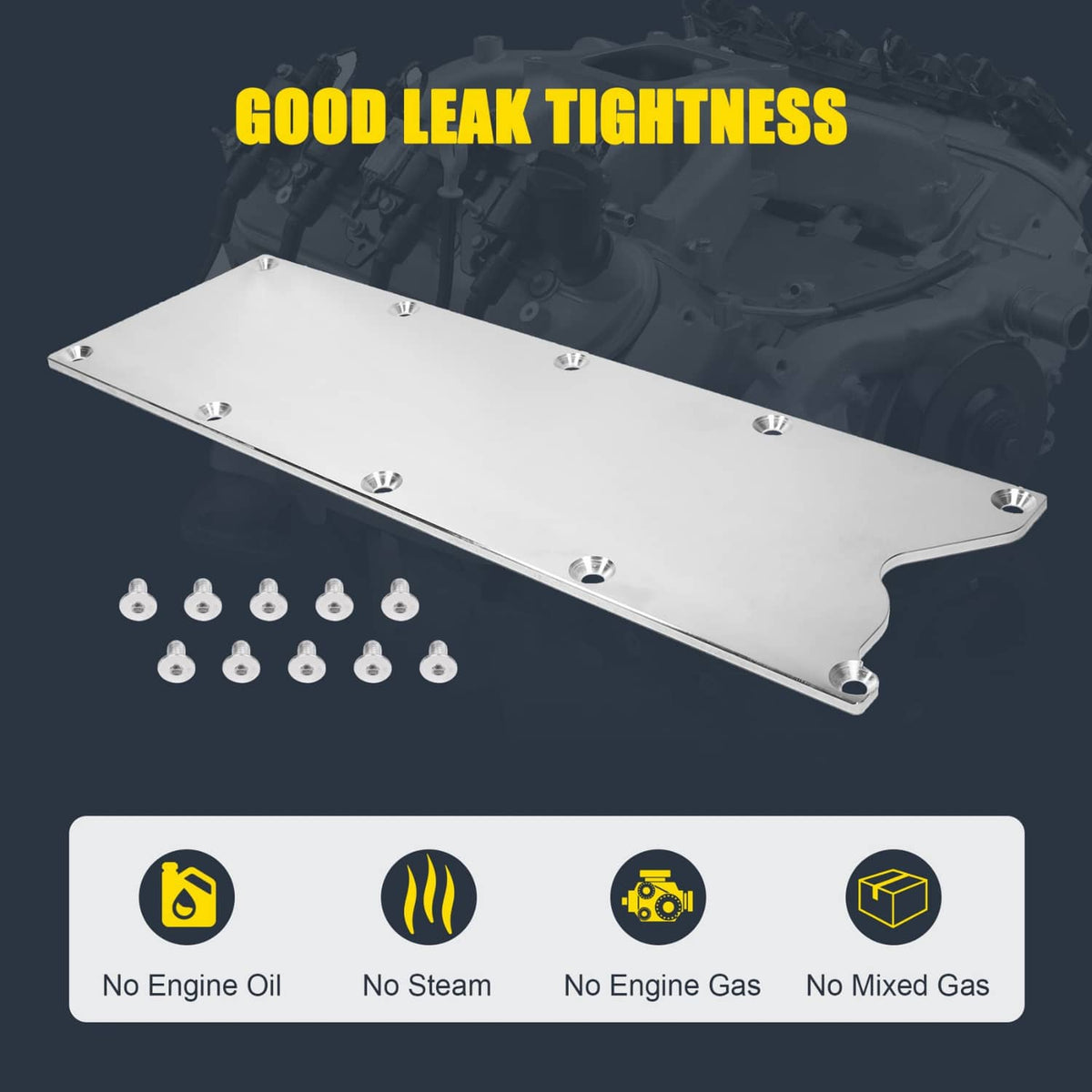 Solidspare Valley Pan Cover Plate Knock Sensor Delete For LS Gen III Billet LS1 LS6 Gen 3