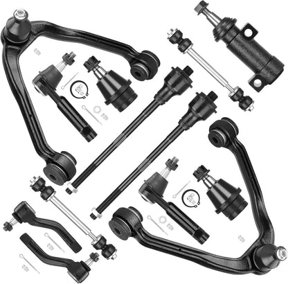 Solidspare 13Pcs Front Upper Control Arms Tie Rods Idler Arm Kit For Chevy Silverado 1500
