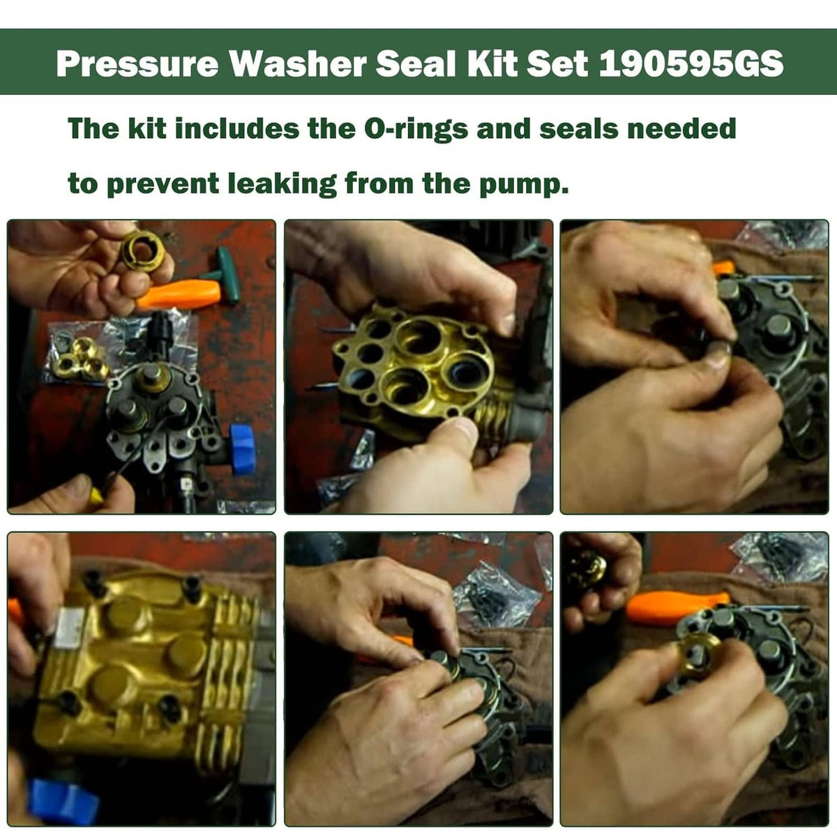 Solidspare Pressure Washer Seal Kit Set Compatible with 190595GS（27 Piece）