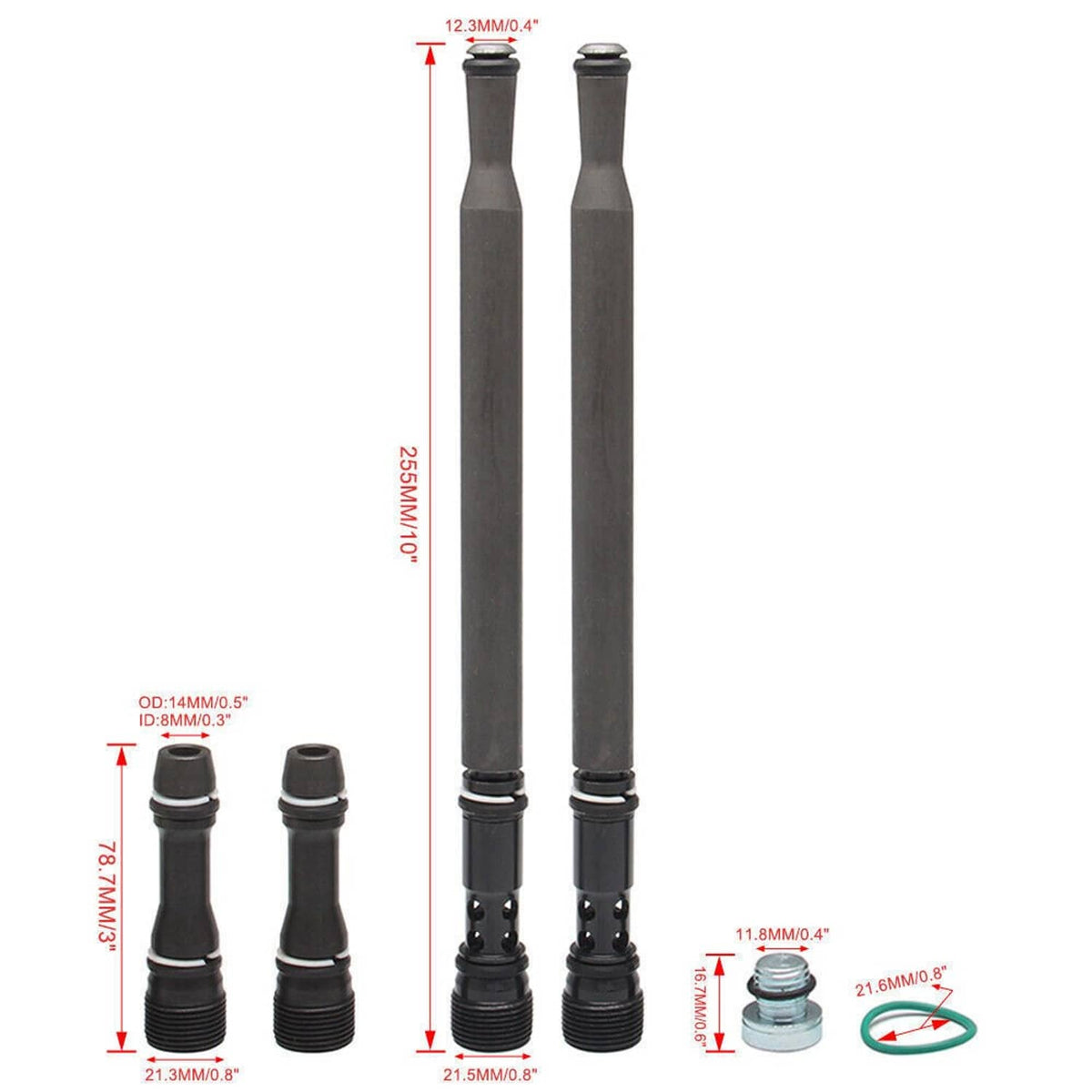 Solidspare 6E7Z9A332A Oil Fuel Updated Stand Pipe Dummy Plug Kit for Ford F250 6.0L Diesel