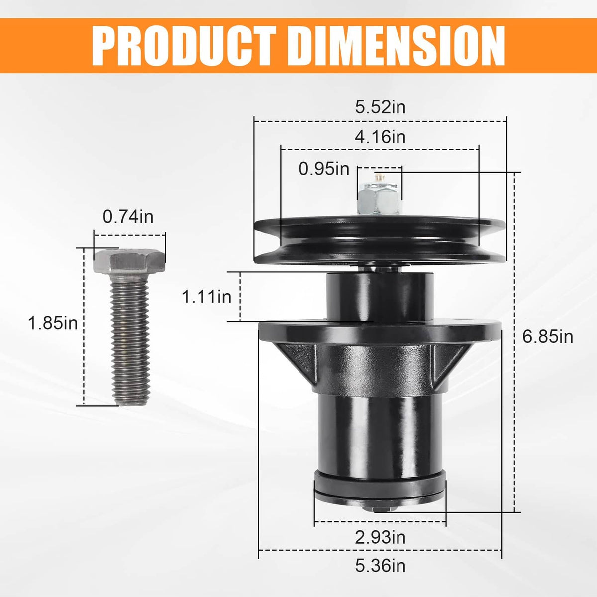 Solidspare Complete Spindle Assembly For 50051388 Bush Hog RDTH FTH ATH EFM TD Mowers