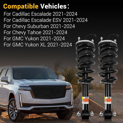 Solidspare 4x Front Rear Shock Struts Magnetic Fit 2021-2024 Escalade Chevy Tahoe GMC Yukon