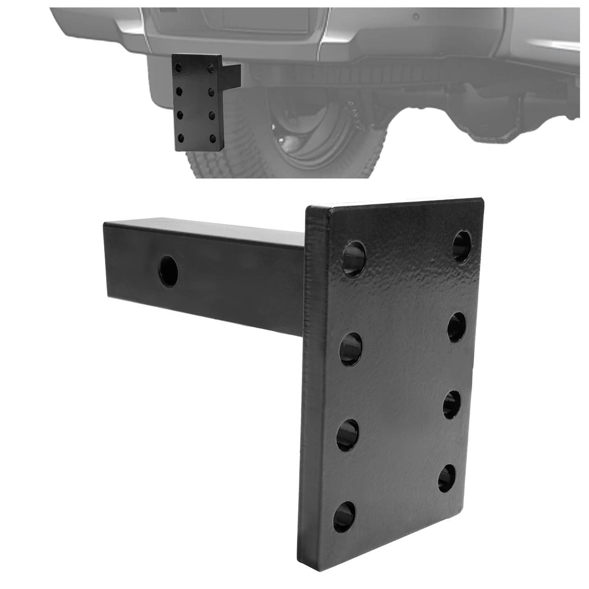 Solidspare Hook Mounting Plate 3-Position 8 Hole For 2 Inch Receiver Hitch 20000LBS