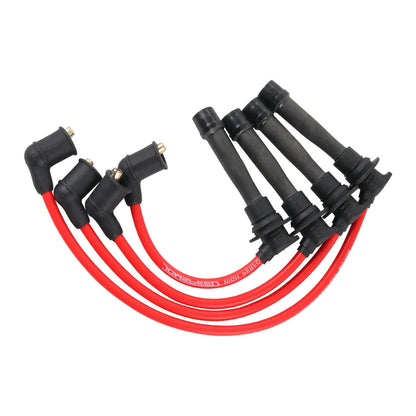 Solidspare JDMSPEED Red Ignition Spark Plug Wires Set FOR Mazda Miata 1990-2000 1.6L 1.8L