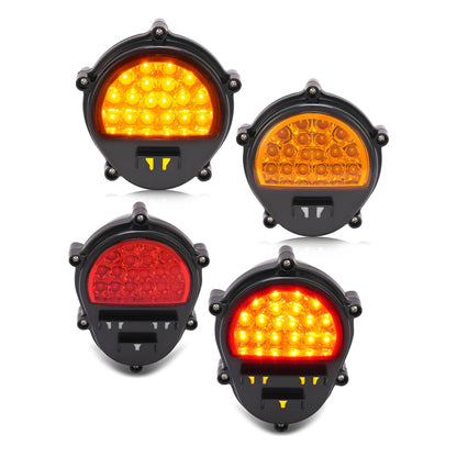 Solid Spare LED Brake Lights For Humvee M35 M998 LH+RH Side Turn Signal Lamps 4 PCS