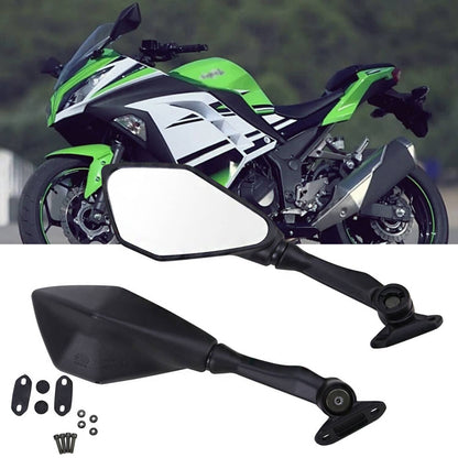 Solidspare Pair Rear View Side Mirrors Fit For Kawasaki Ninja ZX6R 300R EX300 2013-2017