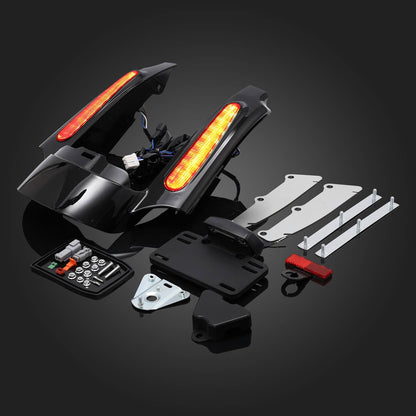 Solidspare For Harley Street Glide FLHX 2009-2013 New Rear Fender Extension W/ LED Light US