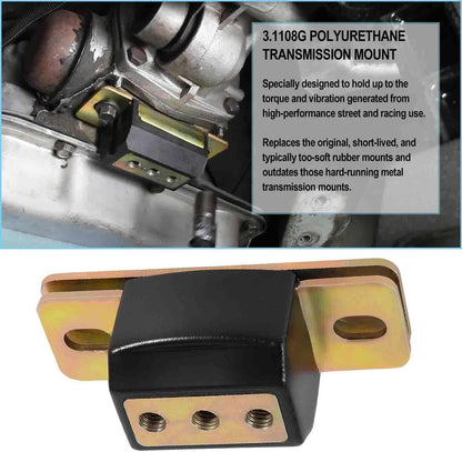 Solidspare Fit For GM LS Swap Transmission Mount Kit Polyurethane - 4.8 5.3 6.0 4l60e 4l80e