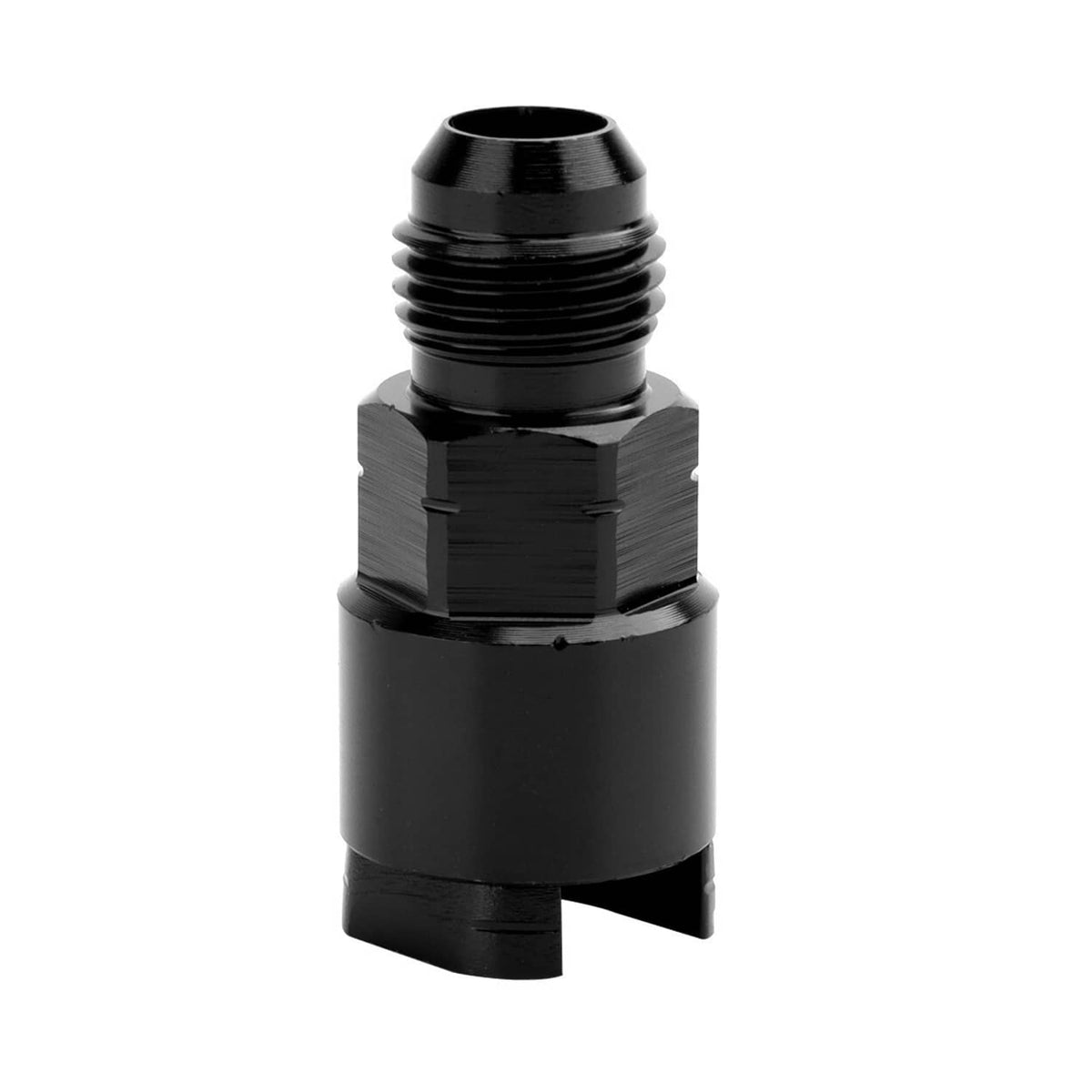 Solidspare Black 8 AN Fuel Adapter Fitting to 3/8 GM Quick Connect LS W/ Thread Female