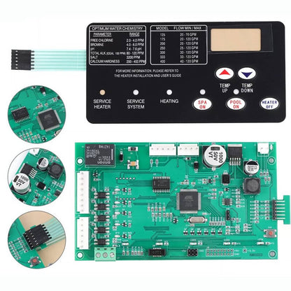 Solidspare Control Board Kit w/ 472610Z Switch Pad For Pentair Master Temp 400 42002-0007S