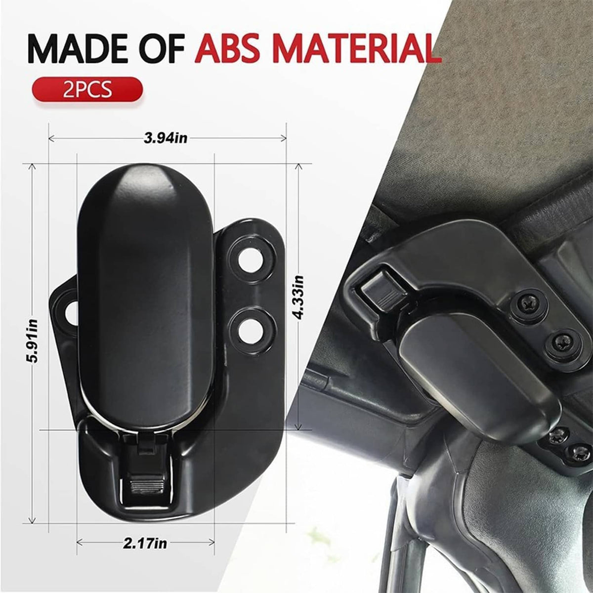 Solidspare Left & Right Soft Top Convertible Roof Latch Lock Set For 1990-2003 Mazda Miata