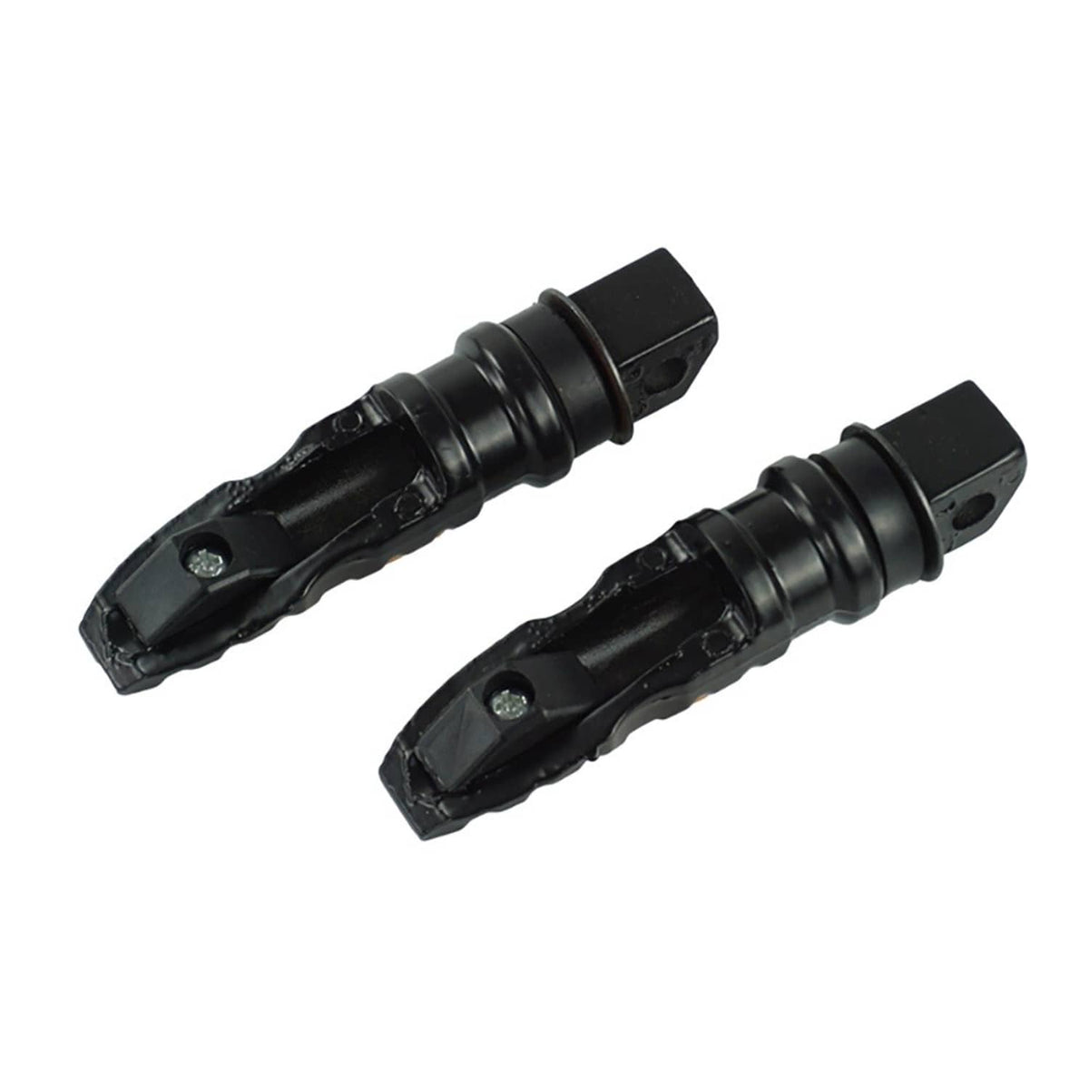 Solidspare Motorcycle Rear Passenger Foot Pegs Pedals Footrest bicycle Moped Scooter(BLACK)