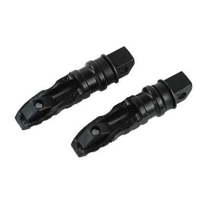 Solidspare Motorcycle Rear Passenger Foot Pegs Pedals Footrest bicycle Moped Scooter(BLACK)