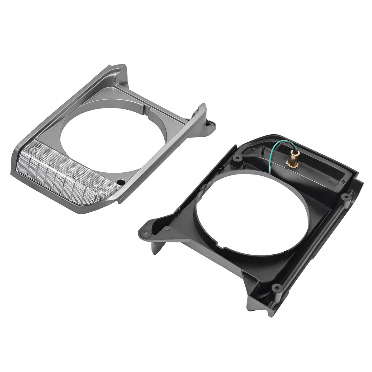 Solid Spare Gray Headlight Bezel Headlight Door Set For Toyota Pickup RWD 79-81 # 8161089105