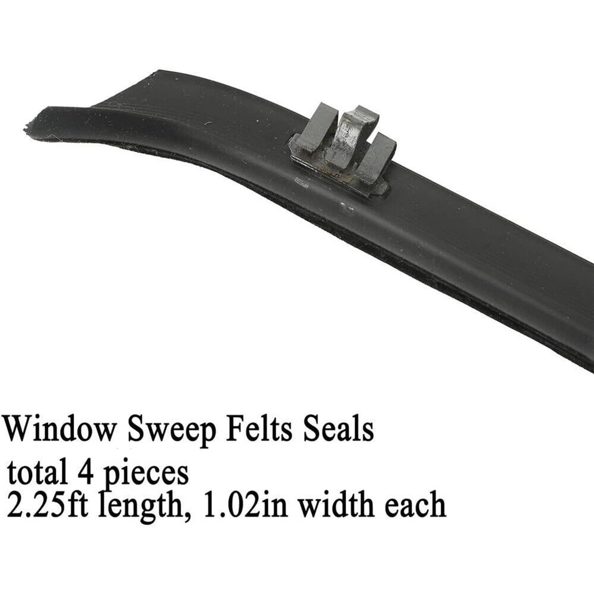 Solidspare Front Door Window Run Sweep Felts Weatherstrip Seals Kit for Chevy GMC Truck